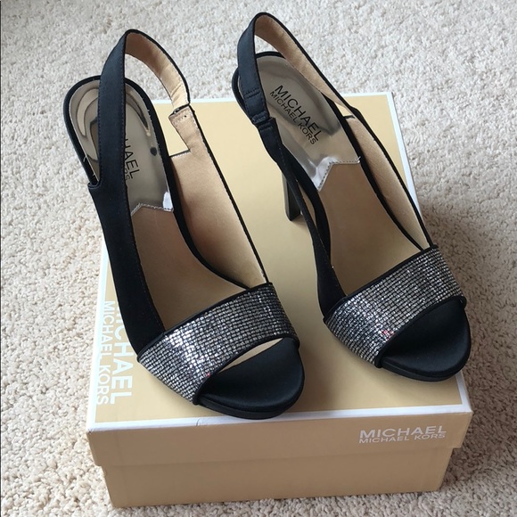 Michael Kors Shoes - Michael Kors shimmer black heels